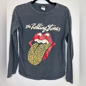 Zara The Rolling Stones Kids Long Sleeve Gray Shirt size 13 - 14
